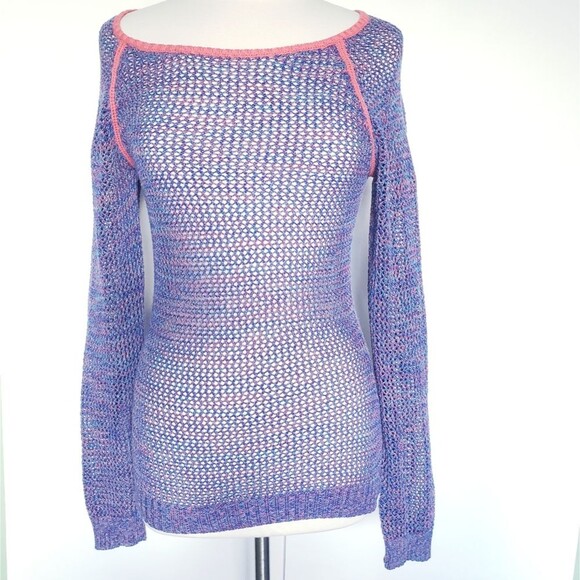 ROXY Purple/Pink Big Knit Sweater - Medium - - Picture 3 of 12